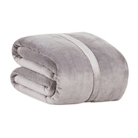 Berkshire Serasoft Plus Plush Polyester Blanket, Grey King