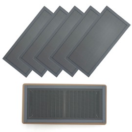 MODERN WAVE - Extra Strong Magnetic Air Vent Screen Cover for Floor 5-Pack (5'' x 11'', Grey)