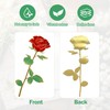 Stylish 2 Pieces Bookmarks for Golden Red Rose - High