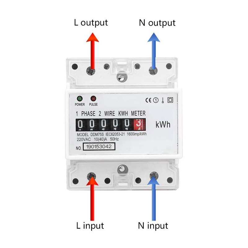 KWh Meter Digital Single Phase Energy Meter Tester 4P LED