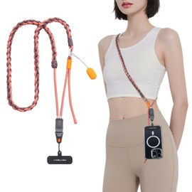 PGYTECH LinkGo Hand-Braided Phone Strap, Adjustable Phone lanyard Crossbody with Lens Cloth for Photography, Anti Theft and Quick Release for All Smartphones