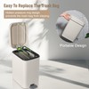 Small Bathroom Trash Can with Lid Slim Soft Close Garbage