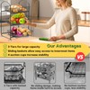 3 Tier Wire Baskets with 2 Banana Hangers, Detachable Countertop