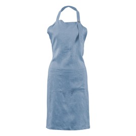 Amazhiyu Linen Apron with pockets, Linen Apron for Men and Women, Casual Solid Adjustable Unisex Apron, for Cleaning/Crafting/Gardening/Barbeque/Pottery/Baking Cross, Blue