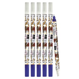 Online Value Pack Ink Eraser 6 x Ink Killer for Erasing and Overwriting | Fluffy Cats Design | Removal and Correction Blue Ink | Ink Colour Blue