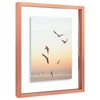 Frametory, Floating Picture Frame 8x10 - Rose Gold Aluminum Metal