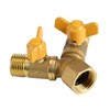 G1/2 Brass Garden Irrigation 2 Way Double Tap Hose Adapter