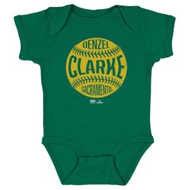 500 LEVEL Denzel Clarke Sacramento Vintage Baseball One-Piece Infant Bodysuit (Kelly Green, 18M)