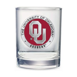 Heritage Pewter Oklahoma Double Old Fashion - Vaso de doble roca de 14 onzas para licor | Vidrio de peltre hecho por expertos