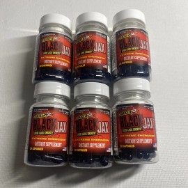 STACKER TWO GENUINE BLACK JAX by Stacker ENERGY PILLS (6 BOTTLES X 20CT) 120 Capsules LOT 6X