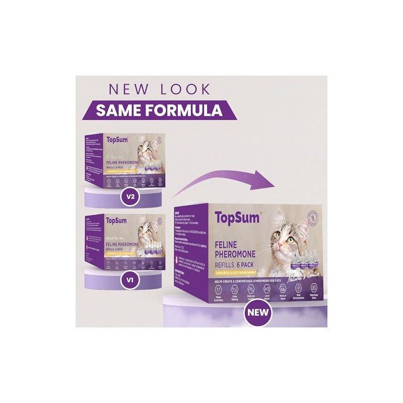TopSum Cat Calming Pheromone Diffuser: Feline Pheromones Plug in for