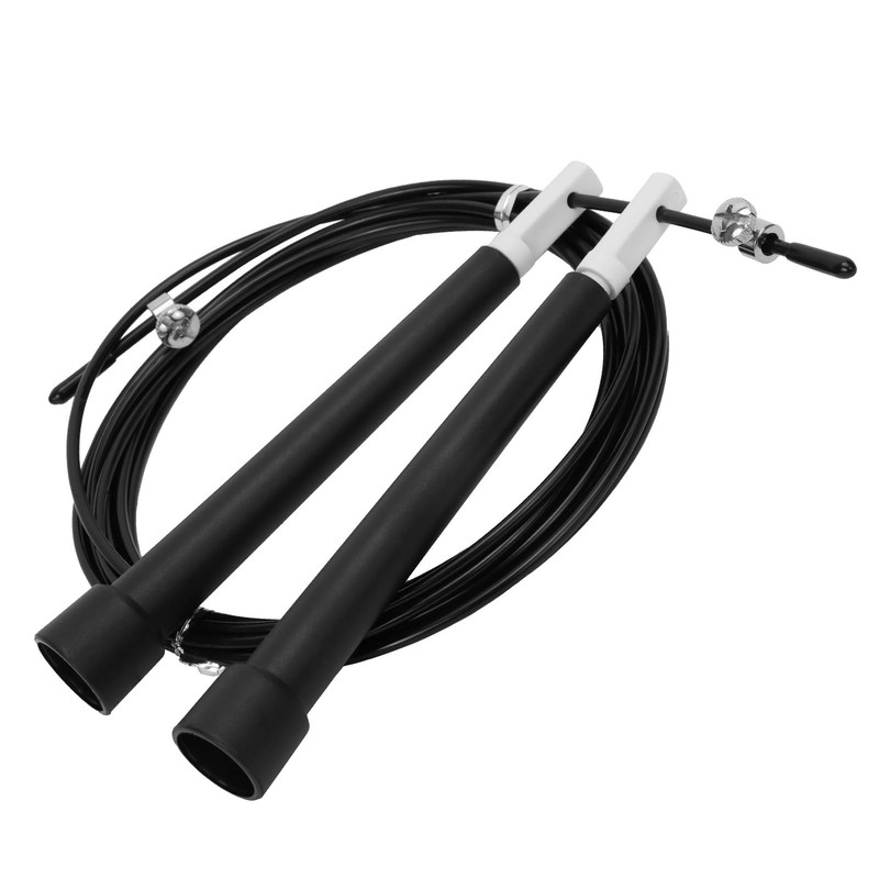 SOWBUD Weighted Skipping Rope, Black Speed Skipping Ropes for Primary