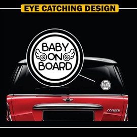 TOTOMO Baby on Board Sticker - Safety Caution Decal Sign Stickers for Cars Windows Bumpers - Baby Angel ALI-022