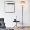 beaysyty Modern Elegance Crystal Floor Lamp, On/Off Foot Switch, Crystal