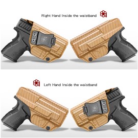 Amberide XD Mod.2 IWB Holster, Tough Kydex–Boltaron Inside Waistband Holster Fit Springfield XD MOD.2 3" Sub-Compact 9mm/.40 Pistols, Defined Retention Click & 0–30° Cant Adjustment, Made in USA