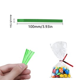 CYIOU 1600 Pcs Bag Sealers Twist Tie Bag Ties Metallic Foil Ties for DIY Baking Candy Bread Donuts Lollipop Bag
