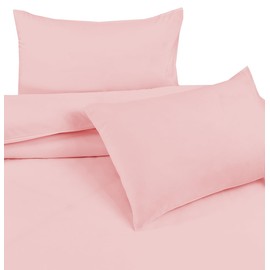 Hadi London Microfibre Duvet Cover Set Single Double King Soft Breathable Brushed Bedding Set Quilt Cover with 2 Matching Pillowcase (Baby Pink, Single)