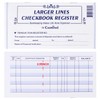 Larger Lines 20 Pack Checkbook Register, Check Registers for Personal
