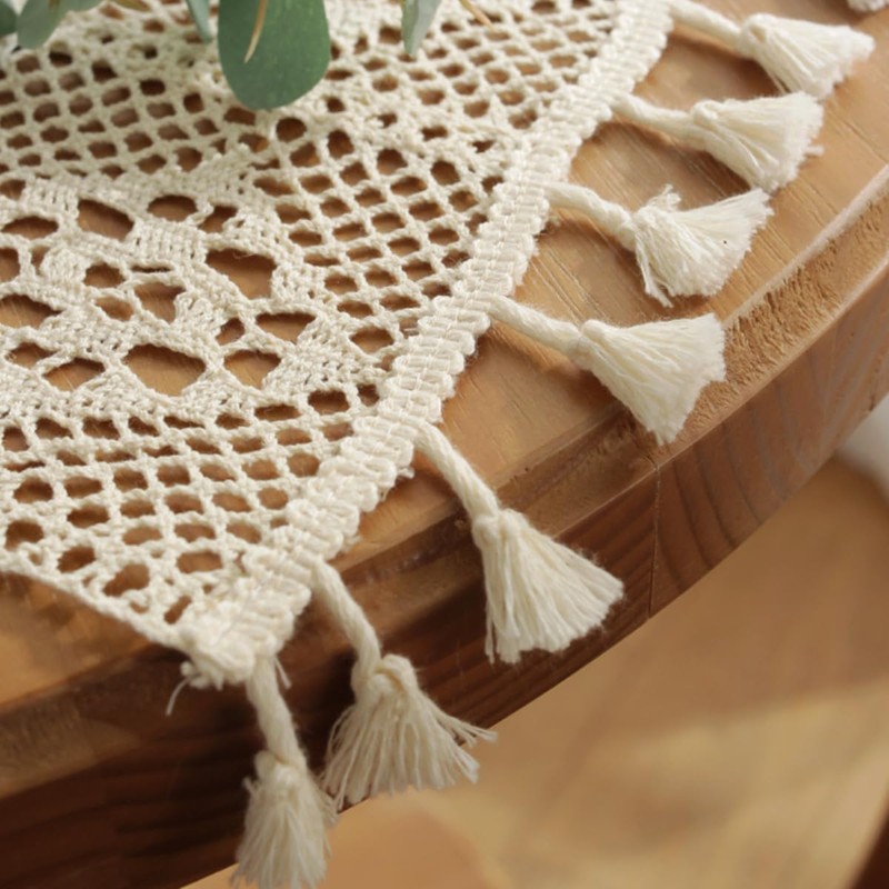Anevous Set of 2 Crochet Lace Cotton Place Mats, 32