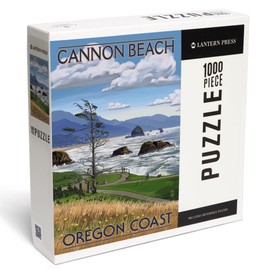 Lantern Press 1000 Piece Jigsaw Puzzle, Cannon Beach, Oregon, Oregon Coast View
