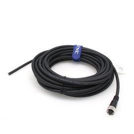 Eonvic Industrial M12 Female 4 Pin Connector Molded PVC Aviation Sensor Cable 10M/32.8ft