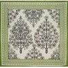 French Floral Print Cotton Napkin 17" x 17" Olive &