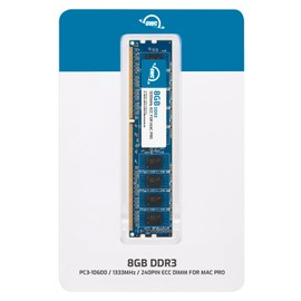 OWC 8GB DDR3 ECC PC3-10600 1333MHz CL9 DIMM Memory RAM Upgrade Module Compatible with 2009 2010 2012 Mac Pro Nehalem & Westmere Models (OWC1333D3ECC8GB)