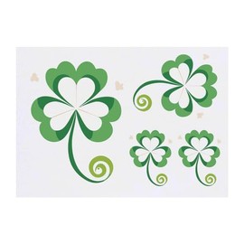 Azeeda 4 x 'Glückskleeblatt' Temporäre Tattoos - Wasserfest, Hautfreundlich & Ungiftig · Transfers in Verschiedenen Größen (TO00070088)