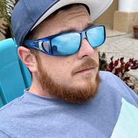 IGnaef Fit Over Glasses Sunglasses for Men Women Polarized Wrap Around Sunglasses to Wear Over Glasses with UV Protection