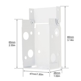 HOJLKLD 4 Pack Blinds Brackets 2 Inch White Low Profile Box Mounting Bracket for Window Blinds