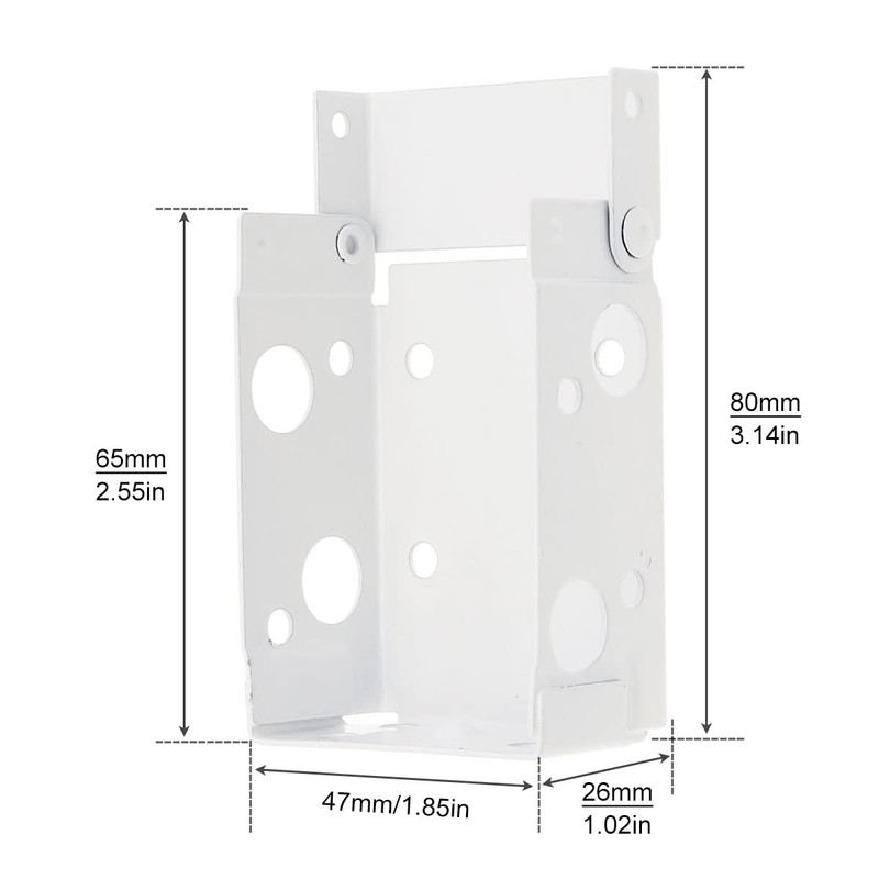HOJLKLD 4 Pack Blinds Brackets 2 Inch White Low Profile