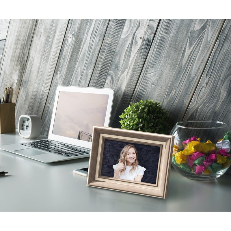 marysgift 4x6 Picture Frames Wooden Frame with Mount Poster Frame