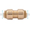 SharkBite 1/2 Inch Coupling, Pack of 4, Push to Connect