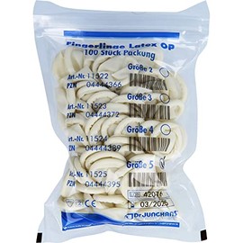 FINGERLING OP Latex Gr.5 gerollt 100St