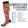 Wusikd Christmas Gingerbread Man Compression Socks for Women and Men