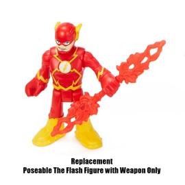 Replacement Part for Imaginext DC Super-Friends Superhero vs. Super Villan Battles Playset - Poseable Flash Figure ~ Includes Weapon ~ Works Great with Other Playsets too!