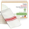 SimuLinen Select - White & Red - Bistro Stripe Disposable