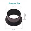 Duct Connector Flange 3" Black Plastic Straight Dryer Vent Wall
