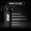 ESN ESN Shaker Reforce Stainless Steel, schwarz, 700 ml, auslaufsicher,