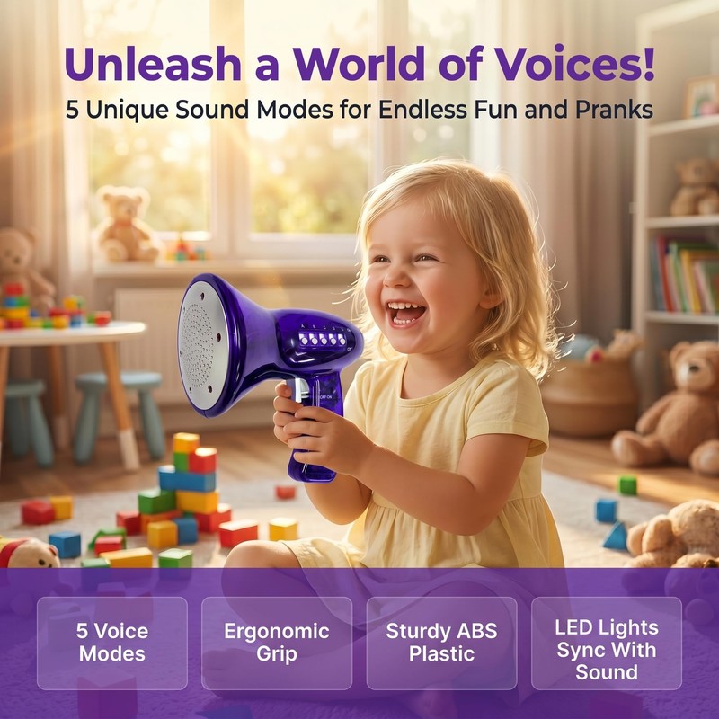 CHANGSHUN Voice Changer Microphone Toy for Kids - 5 Fun