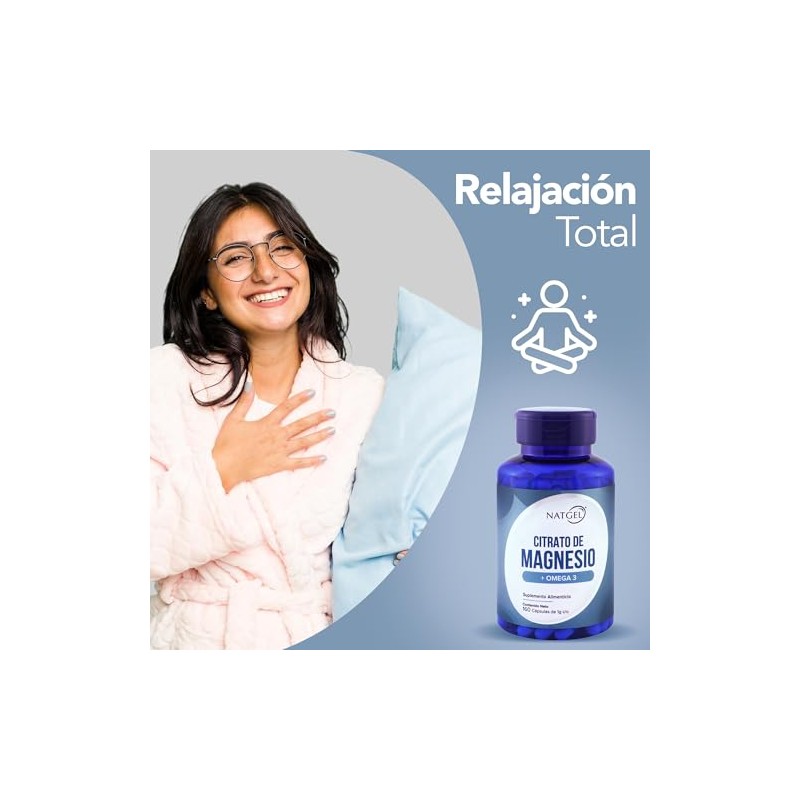 Citrato de Magnesio 1,000 Mg con Omega 3