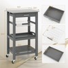 Giantex Kitchen Island Cart, Rolling Kitchen Storage Cart with Stainless