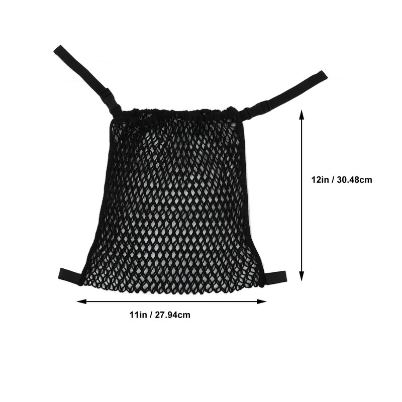Stroller Mesh Bag Top Button Large Capacity Strap Adjustable Strong