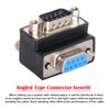 cablecc 90 Grad nach unten abgewinkelter DB9P-Stecker auf D-Sub-RS232-9-Pin-Verlängerungsadapter