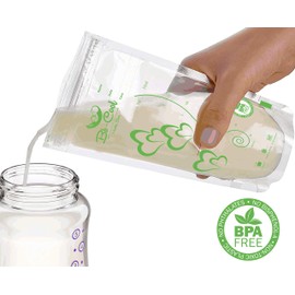 120 PCS Breast Milk Bags Pre Sterilized BPA Free 210ml Breast Milk Freezing Bags with Double Zipper Super Waterproof