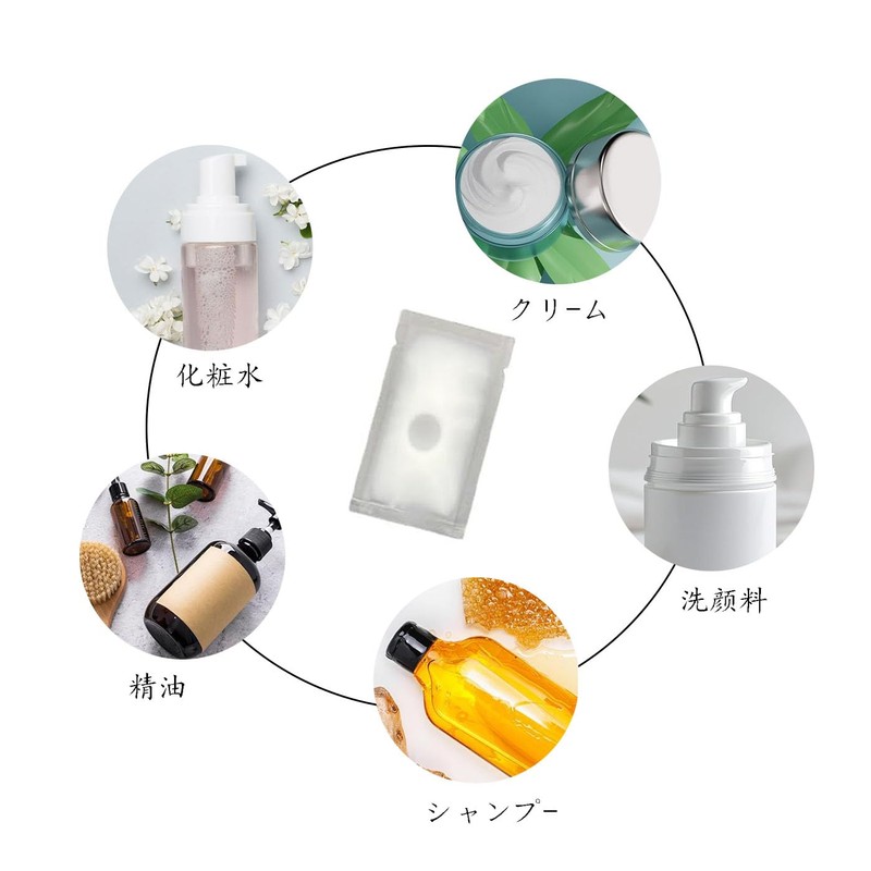 100pcs Leak Proof Travel Pouch Containers 7X9cm 10ml Individual Packing