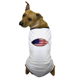 CafePress Ichthus - American Flag Dog T-Shirt