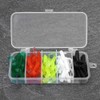 Soft Fishing Lures, 50 Pcs Double Tail Soft Rubber Fishing