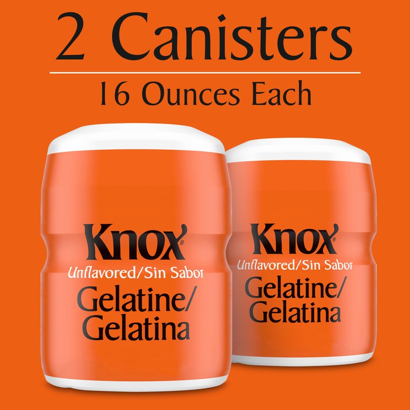 Knox Unflavored Gelatin, 2 Ct Pack, 16 Oz Canisters