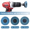 Treki Pack of 15 Mini Flap Discs for Drill, 40/60/80